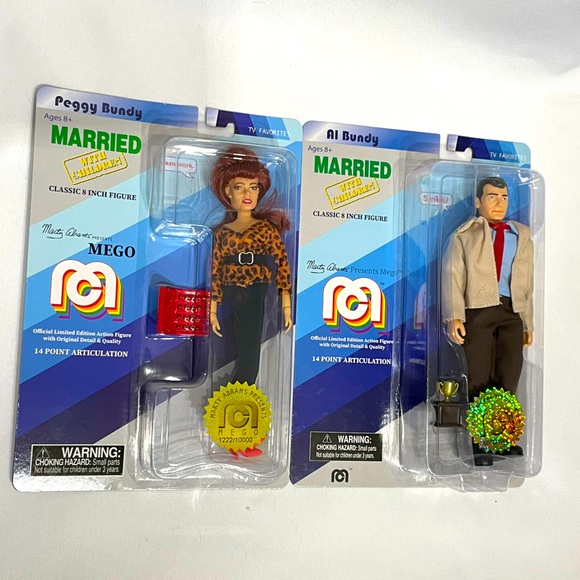 2018 MEGO PEGGY & AL BUNDY MARRIED WITH CHILDREN 8" FIGURE- NEW - Picture 1 of 8